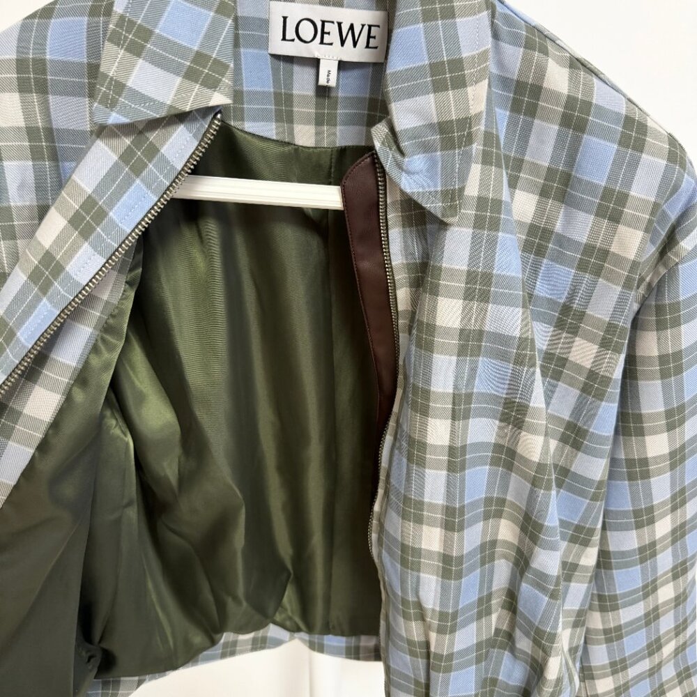 NWOT！Loewe Checked draped jacket - image 8